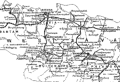 The greatest extent of the railway system in West Java
