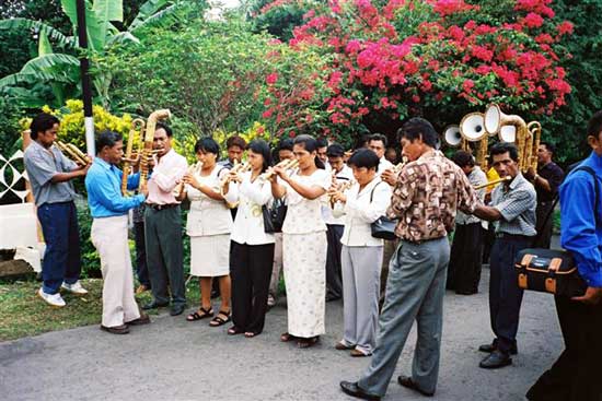 Bamboo brass band from Sangihe